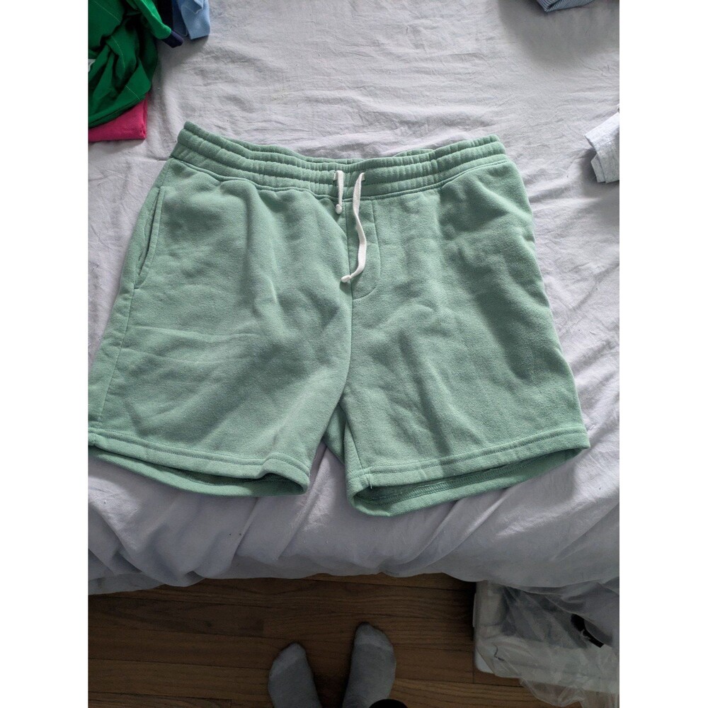 Green sweat shorts